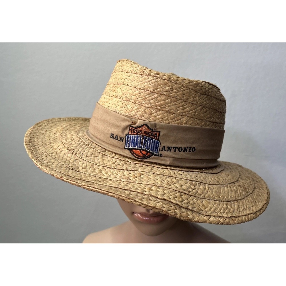 1998 NCAA Final Four San Antonio Straw Sun Golf Hat USA ACTWU Union Mens OSFM